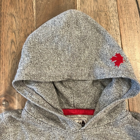 Roots Cabin 1973 Hoodie Size 3T Toddler Boy Girl Heather Gray Red Maple Leaf EUC - Picture 7 of 8